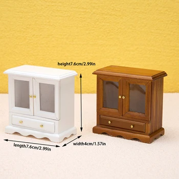 1 шт. Мини-шкаф для кукольного домика, модель шкафа, Мебельные аксессуары для украшения кукольного домика, детские игрушки для ролевых игр