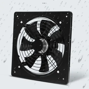 10-дюймовый Металлический Вытяжной вентилятор Высокоскоростной Вытяжной вентилятор для кухни, Осевой промышленный Настенный вентилятор 220 В