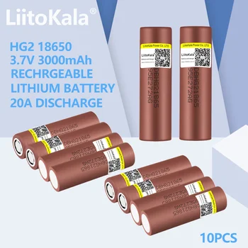 10 Шт. Liitokala Новый оригинальный аккумулятор HG2 18650 3000 мАч 18650HG2 3,6 В разряда 20A, предназначенный для аккумуляторной батареи hg2 Power