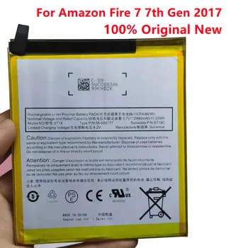 100% Оригинальный Новый Аккумулятор 2980mAh ST18 ST18C 58-000177 GB-S10-308594-060L для Amazon Fire 7 7th Gen 2017