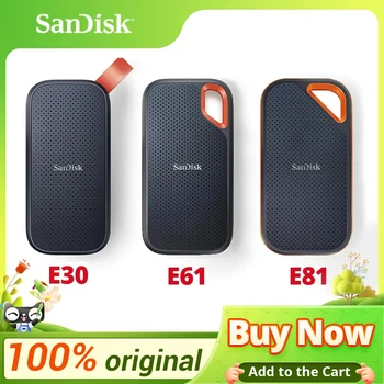 100% Портативный внешний SSD-накопитель Sandisk 480 ГБ 520 МБ/с./с. Внешний жесткий диск USB 3,1 Type-C 1 ТБ 2 ТБ Твердотельный диск для Настольного ноутбука