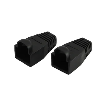 1000 ШТ Штекер разъема RJ45 Защитный кожух для кабеля CAT5E/6, USB-разъемы, Чехол для ноутбука, черный