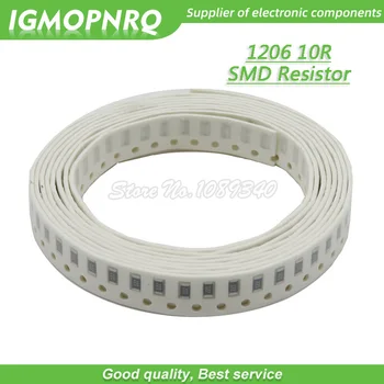 100ШТ 1206 SMD резистор 1% 10 Ом чип-резистор 0,25 Вт 1/4 Вт 10R IGMOPNRQ