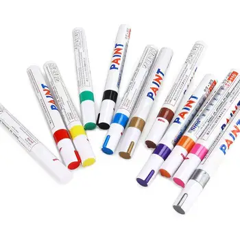 12 Цветов Акриловых ручек для рисования, фломастеров на масляной основе с очень тонким кончиком, Быстро сохнущий, пишет практически на чем угодно