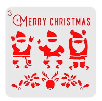 13 * 13 Трафаретов для нанесения рождественского снеговика на стены, Альбом для Скрапбукинга, Декоративные Бумажные открытки, инструменты для рисования распылением