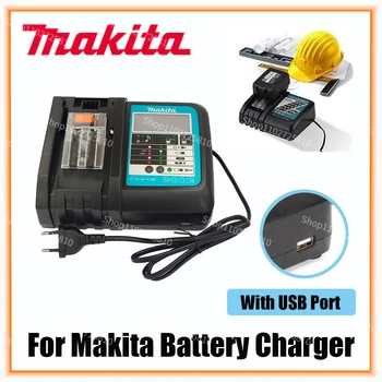 18VRC Зарядное устройство Makita 3A 6A 14,4 В 18 В Bl1830 Bl1430 BL1860 BL1890 Зарядное Устройство для инструментов USB Prot 18VRF Вентилятор Охлаждения