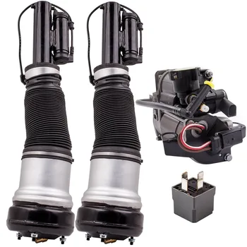 2 x Амортизатор Передней Пневматической подвески + Воздушный насос для Mercedes S Class S500 2203202438 A220320243880 2203200104 2113200304