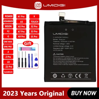 2023 Оригинальные Батарейки Для UMI Umidigi X F1 F2 A1 A3 A5 A7 A9 One Max Bison S2 S3 S5 Z Z2 Pro Touch Power London Batteria