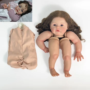 24-дюймовый Размер готовой куклы-Реборна, уже раскрашенные комплекты Sue-sue Реалистичный ребенок с тканевым телом и корневыми волосами на руках Прямая доставка