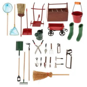 25x Миниатюрные садовые инструменты мини-кукольный домик набор Миниатюрный кукольный домик садовые инструменты
