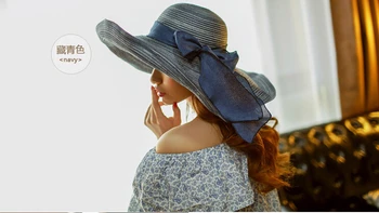5 шт./лот, летняя женская шляпа в богемном стиле, женская соломенная шляпа от солнца, однотонная шляпа для взрослых с бантом из ленты, 6 цветов на выбор