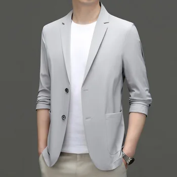 5903-2023 мужская новая корейская модная деловая куртка для отдыха, профессиональный костюм роскошного стиля