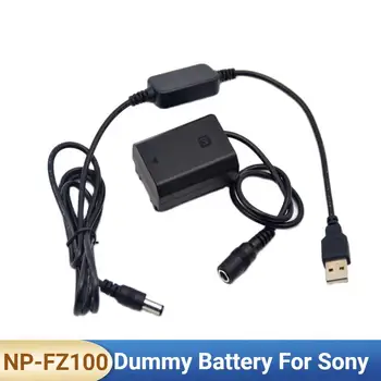 DC 5 В USB Кабель + NP FZ100 Соединительный Манекен Батареи для цифровой камеры Sony Alpha A9 A7RM3 A7RIII A7M3 A7M4 A6600