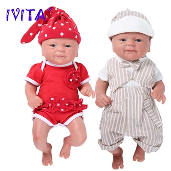 IVITA WG1512 36 см 1,65 кг 100% Полностью Силиконовая Кукла Реборн, 3 Цвета на выбор, Реалистичные Детские Игрушки для Детей, Рождественский подарок