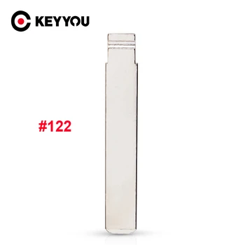 KEYYOU 10 шт./лот, 122 #, автомобильный ключ для Citroen C4L, Флип-дистанционный ключ, лезвие № 122, ключевое лезвие