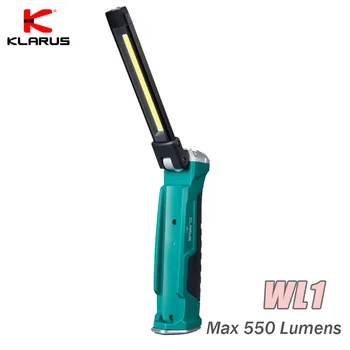 KLARUS WL1 Светодиодный Фонарик 550lm, Фонарь, Ручной Магнето с Пряжкой, Высокая освещенность, USB-Зарядка, Прожектор, Походный фонарь для любой работы