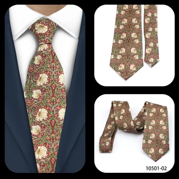 LYL 8 см Мягкий шелк Классические цветы Деловой галстук Вневременной стиль Корпоративный галстук Наряд Многоцветный мужской галстук Бесплатная доставка
