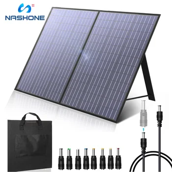 Nashone 100 Вт 18 В Складная портативная солнечная панель 5.5 A DC USB-выход, Складные солнечные панели для мобильного телефона, наружный источник питания