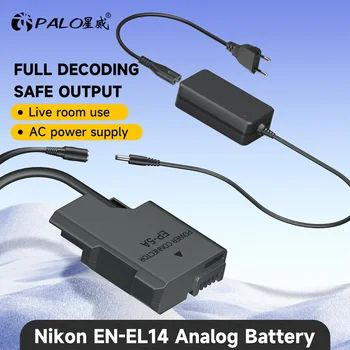 PALO EN-EL14 Батарея EP-5A Фиктивный Адаптер Питания переменного/постоянного тока Для Nikon D3200 D3300 D3400 D3500 D5100 D5200 D5300 D5500 D5600