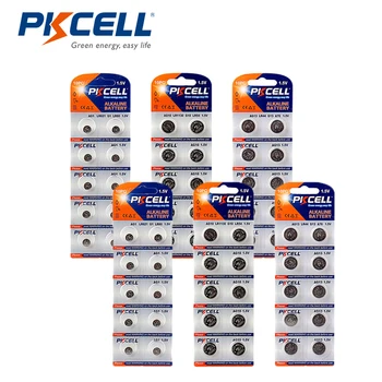 PKCELL 2ПК-АГ(1+10+13), супер щелочные батареи клетки 20шт/2cards АГ1 13mAh+20шт/2cards AG10 в емкость 75mah+20шт/2cards 145mAh1.5В