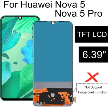 TFT ЖК-дисплей Для Huawei nova 5 PRO ЖК-дисплей с Сенсорным экраном, Дигитайзер В Сборе, Замена Телефона Для Nova5 PRO SEA-AL10 SEA-AL00 LCD