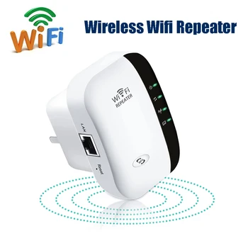 WiFi Расширитель Усилитель сигнала До 2640 кв. футов Беспроводной Интернет-ретранслятор 300 Мбит/с Сеть WiFi Расширитель Усилитель сигнала Точка доступа