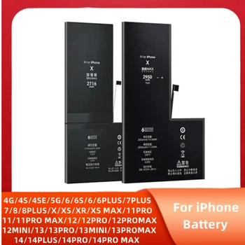 Аккумулятор для iPhone 11, 12, 1314, 4S, 6S, 6, 7, 8 Plus, X, SE, SE2, XR, XS, 5, Mini Pro Max, 100% Новый, Реальная емкость, Инструменты