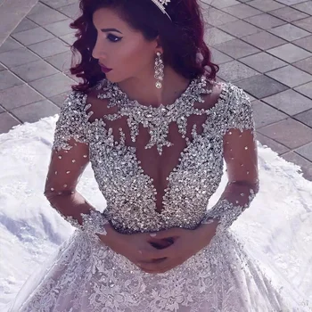 Бальное платье ручной работы с хрусталем и стразами, расшитое бисером, арабские свадебные платья 2022 года