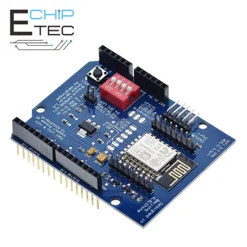 Бесплатная доставка ESP8266 ESP-12E UART WIFI Wireless Shield Development Board для модуля печатных плат Arduino UNO R3