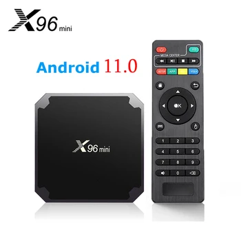 Беспроводная WIFI медиа-приставка X96mini Android 11 Новая версия Smart TV BOX X96 mini S905W2 Поддержка четырехъядерных процессоров 2,4 G и 5,8 G