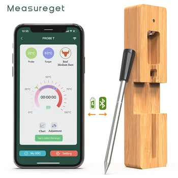 Беспроводной термометр для мяса Дистанционный цифровой кухонный инструмент Для Приготовления Пищи, Умный цифровой Bluetooth термометр для Барбекю