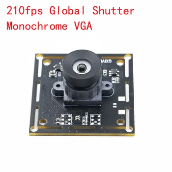 Веб-камера с глобальным затвором 210 кадров в секунду, Монохромный Модуль камеры VGA USB, Фиксированный фокус Для высокоскоростной съемки движения 640x360 Android Linux