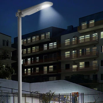 Встроенный в алюминиевый сплав 25 Вт Супер яркий 2500лм Датчик освещенности Уличной домашней безопасности на солнечной энергии Smart LED для настенного столба