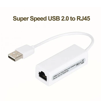 Высокоскоростной сетевой адаптер USB 2.0 к локальной сети Ethernet RJ45, адаптер для настольных ПК, ноутбук, сетевой адаптер для компьютера