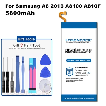 Для Samsung Galaxy A9 + A9000 A9 Pro 2016 Duos TD-LTE, SM-A9100, SM-A910F/DS SM-A910 A9100 A910 5800 мАч EB-BA910ABE Аккумулятор