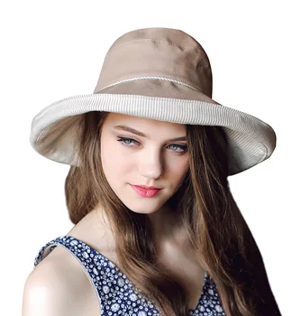 Женская летняя хлопчатобумажная откидная солнцезащитная шляпа с широкими полями Connectyle UPF50, пляжная солнцезащитная шляпа
