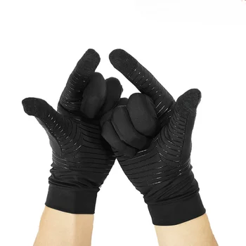 Женские мужские перчатки из медного волокна, спандекс, наконечники для сенсорного экрана, перчатки для бега, спортивные зимние теплые перчатки для футбола, пеших прогулок, вождения