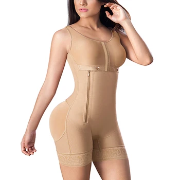 Женское Боди Для Похудения Fajas Lace Body Shaper Двойная Компрессионная Одежда Для Укрепления Брюшной полости