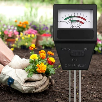 Измеритель PH плодородия почвы 2 в 1, анализатор с 3 зондами, тестер PH почвы, устройство для измерения плодородия растений, измеритель кислотности для сада