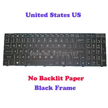 Клавиатура для ноутбука CLEVO CVM18H93US94304 6-80-NJ500-01A-1 CVM18H83US-4302 6-80-NJ500-010-1 США, Черная рамка, Новая