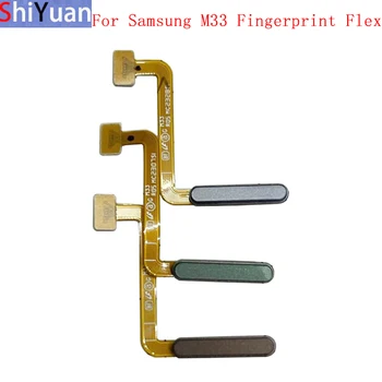 Кнопка датчика отпечатков пальцев Гибкий кабель Лента для Samsung M33 M336 Power Key Touch Sensor Гибкие запасные части