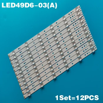Комплект светодиодной ленты подсветки (12) для Haier FD4951A-LU G49Y LED49D6-03 (A) 30349006203 LED50D6-ZC14AG-03 LE50U6500TF LS49AL72 LE48D19S