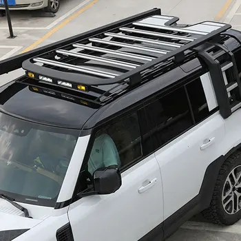 Корзина на Крышу из алюминиевого сплава Нового Стиля для Land Rover Defender 90 110 Багажник на Крышу Корзина на Крышу Багажник 2020-2023