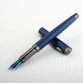 Лесная металлическая авторучка LANBITOU EF/F/M/Изогнутая Красивая текстура дерева, отличная ручка для письма, деловая офисная ручка
