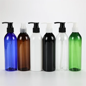 Многоцветная Пластиковая бутылка для Лосьона с круглым Плечом 250 мл X 25, Размер для путешествий, Бутылка для Жидкого Мыла, Шампунь, Косметика, ПЭТ-контейнеры