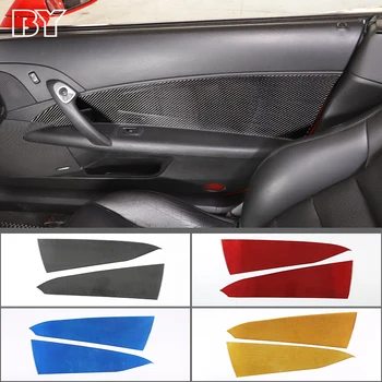 Модификация интерьера из мягкого углеродного волокна, наклейка для украшения внутренней дверной панели, Автоаксессуары для Chevrolet Corvette C6 2005-2013