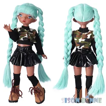 Модная кукла SISON BENNE 30 см 1/6 BJD Кукла С черной юбкой Синий Хвост Лучший подарок для детей