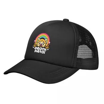 Мужская Дэт-металлическая кепка Aggretsuko Aggressive Retsuko для дальнобойщиков, уличная сетчатая бейсболка, шляпа от солнца, Регулируемая Спортивная кепка, Летняя