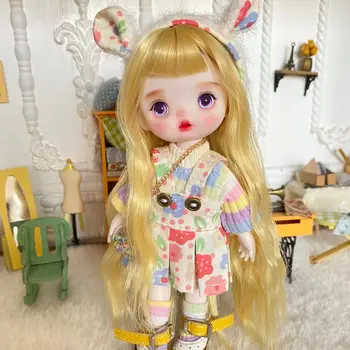 Новая 16 см кукла Bjd, полный набор, 1/8, Подарок для Девочки, меняющий макияж, 3D Глаз, маленькая кукла, игрушки для девочек 