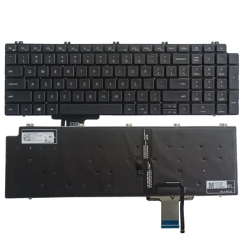 Новая клавиатура для ноутбука DELL Precision 7550 US keyboard черная с подсветкой Без рамки